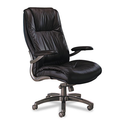 Mayline&reg; Leather Seating Series Executive High-Back Swivel/Tilt Chair