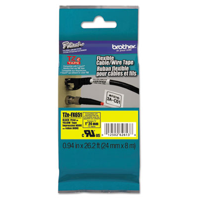 Brother&reg; P-Touch&reg; TZe Flexible ID Laminated Labeling Tape