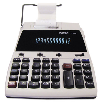 Victor&reg; 1220-4 Two-Color Tax Key Printing Calculator