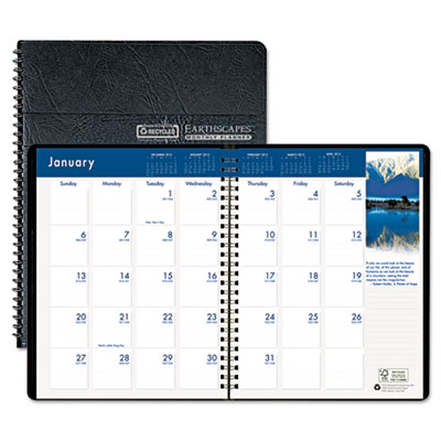 House of Doolittle&trade; Earthscapes&trade; 100% Recycled Full-Color Ruled Monthly Planner