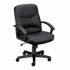 basyx&reg; VL642 Series Managerial Mid-Back Leather Chair