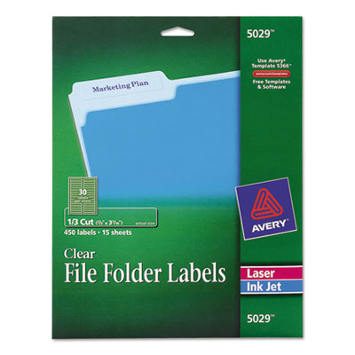 Avery&reg; Clear File Folder Labels