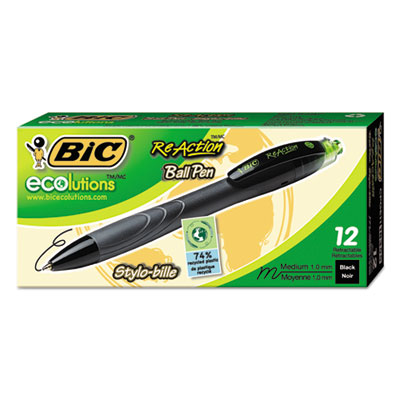 BIC&reg; Ecolutions&reg; ReAction&reg; Retractable Ball Pen