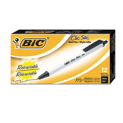 BIC&reg; Clic Stic&reg; Retractable Ballpoint Pen