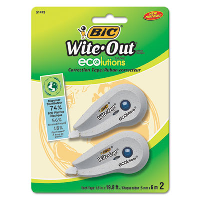 BIC&reg; Wite-Out&reg; Brand ECOlutions&reg; Mini Correction Tape