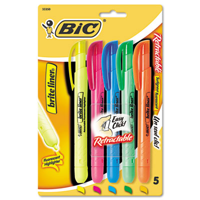 BIC&reg; Brite Liner&reg; Retractable Highlighters