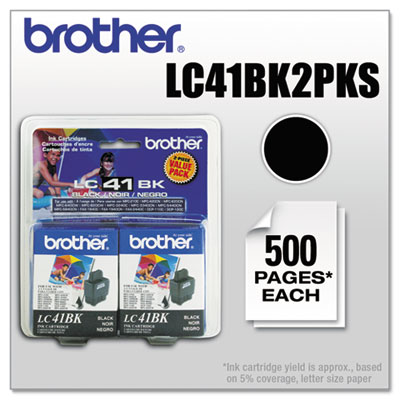 Brother&reg; LC41BK2PKS Inkjet Cartridge