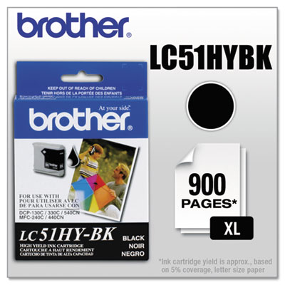 Brother&reg; LC51BK, LC51C, LC51HYBK, LC51M, LC51Y Ink