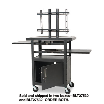 BALT&reg; Two-Shelf Height Adjustable Flat Panel TV Cart