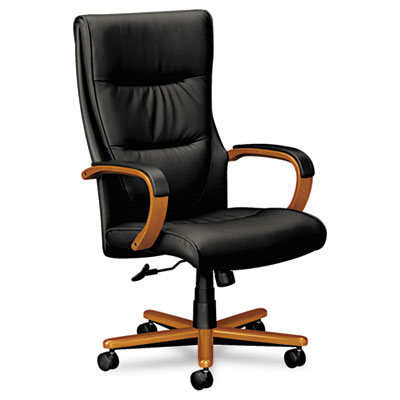 basyx&reg; VL844 Leather High-Back Chair