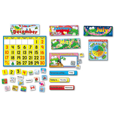 Carson-Dellosa Publishing Frog Calendar Bulletin Board Set