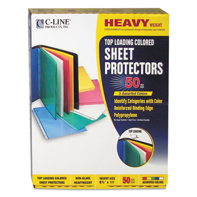 C-Line&reg; Colored Sheet Protector