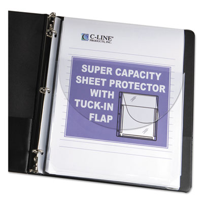 C-Line&reg; Super Capacity Sheet Protector with Tuck-In Flap