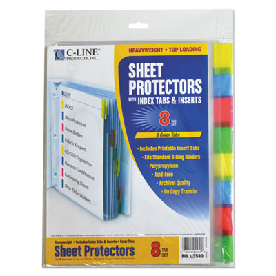 C-Line&reg; Sheet Protector with Index Tabs