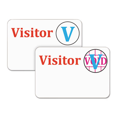 C-Line&reg; Time&rsquo;s Up!&reg; Self-Expiring Visitor Badges, One-Day Badge
