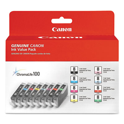 Canon&reg; 0620B015 (CLI-8) Eight-Color Multipack Ink Tank