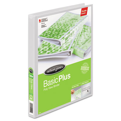 Wilson Jones&reg; Flexible Poly Round Ring View Binder