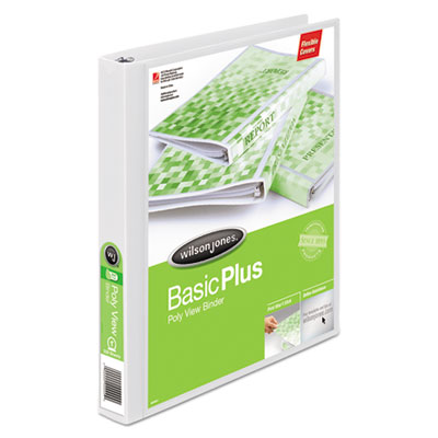 Wilson Jones&reg; Flexible Poly Round Ring View Binder