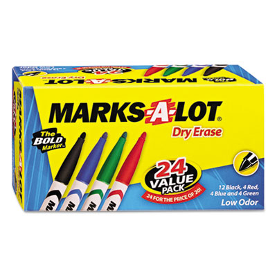 Marks-A-Lot&reg; Pen Style Dry Erase Markers