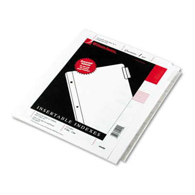 Wilson Jones&reg; Oversized Reinforced Insertable Tab Index