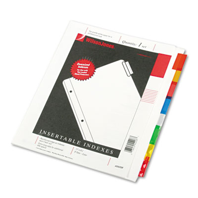 Wilson Jones&reg; Oversized Reinforced Insertable Tab Index