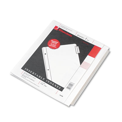 Wilson Jones&reg; Oversized Reinforced Insertable Tab Index