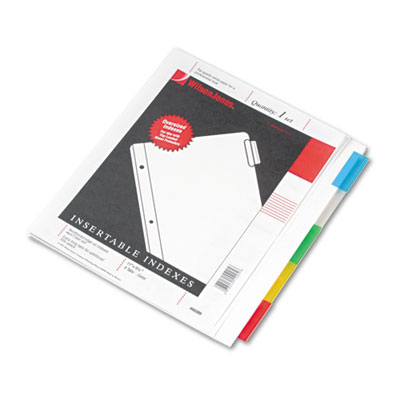 Wilson Jones&reg; Oversized Reinforced Insertable Tab Index