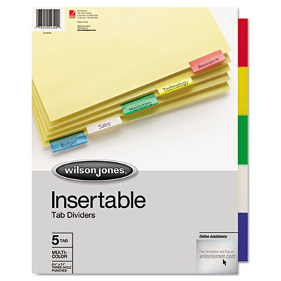 Wilson Jones&reg; Insertable Tab Dividers