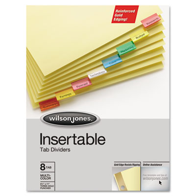 Wilson Jones&reg; Gold Line Insertable Tab Dividers