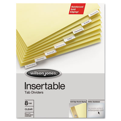 Wilson Jones&reg; Gold Line Insertable Tab Dividers