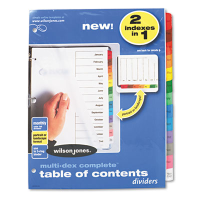 Wilson Jones&reg; Multi-Dex&reg; Table of Contents Dividers