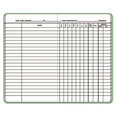 Wilson Jones&reg; Foreman's Time Book