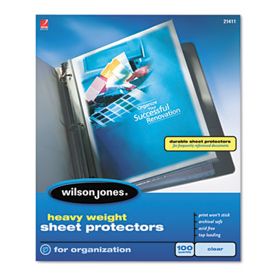 Wilson Jones&reg; Heavyweight Top-Loading Sheet Protector