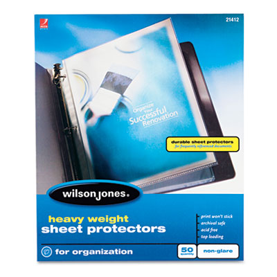 Wilson Jones&reg; Heavyweight Top-Loading Sheet Protector