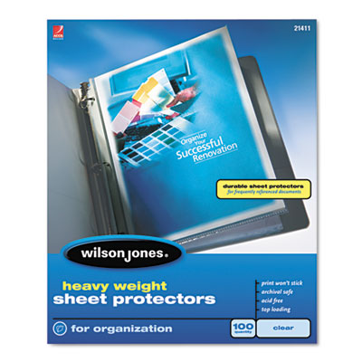Wilson Jones&reg; Heavyweight Top-Loading Sheet Protector