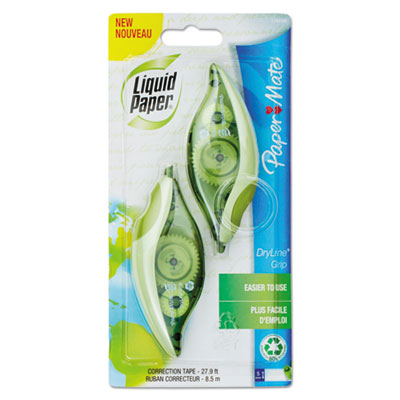 Paper Mate&reg; Liquid Paper&reg; DryLine&reg; Grip Correction Tape with Recycled Dispenser