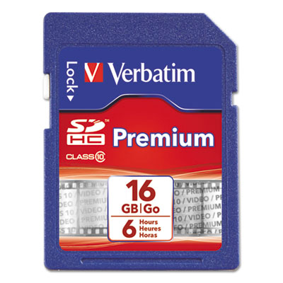 Verbatim&reg; Premium SDHC Cards