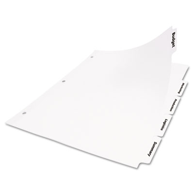 Office Essentials&reg; Index Dividers with White Labels