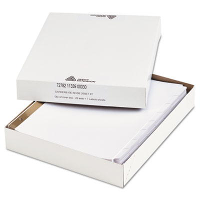 Office Essentials&reg; Index Dividers with White Labels