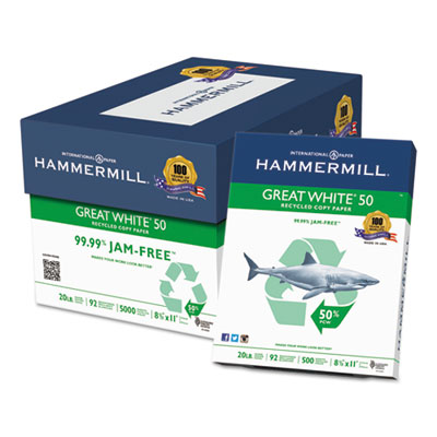 Hammermill&reg; Great White&reg; 50 Recycled Copy Paper