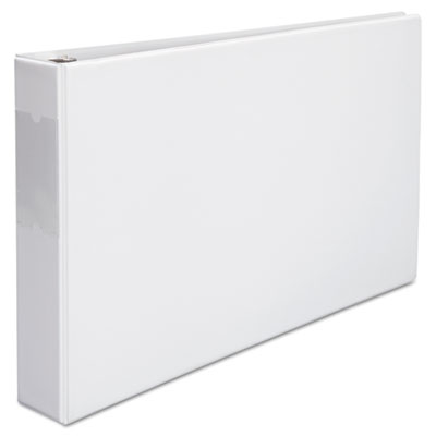 Universal&reg; Wide Base Round Ring Binder with Label Holder