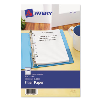 Avery&reg; Mini Size Binder Filler Paper