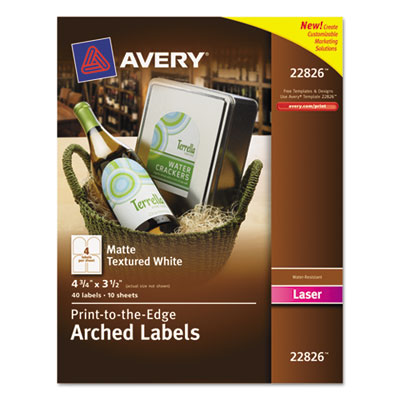 Avery&reg; Textured Arched Print-to-the-Edge Labels