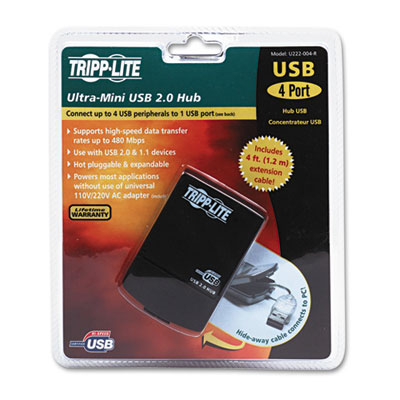 Tripp Lite 4-Port USB 2.0 Ultra-Mini Hub