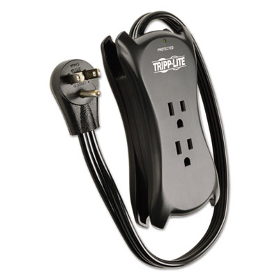Tripp Lite Protect It!&trade; Three-Outlet, Two 2.1 Amp USB Travel-Size Surge Suppressor