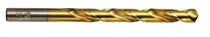 Irwin&reg; Titanium Nitride Coated High Speed Steel Fractional Straight Shank Jobber Length Drill Bits