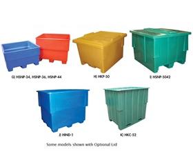 SEAMLESS PLASTIC PALLET CONTAINER LIDS