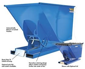 Vestil Dump Hoppers with Bumper Release