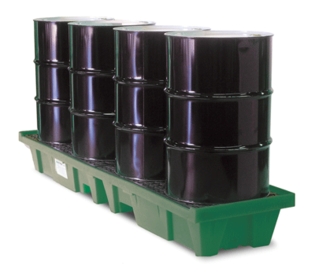 4-Drum ECO In-Line Poly-Spillpallet