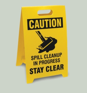 Spill Caution Sign